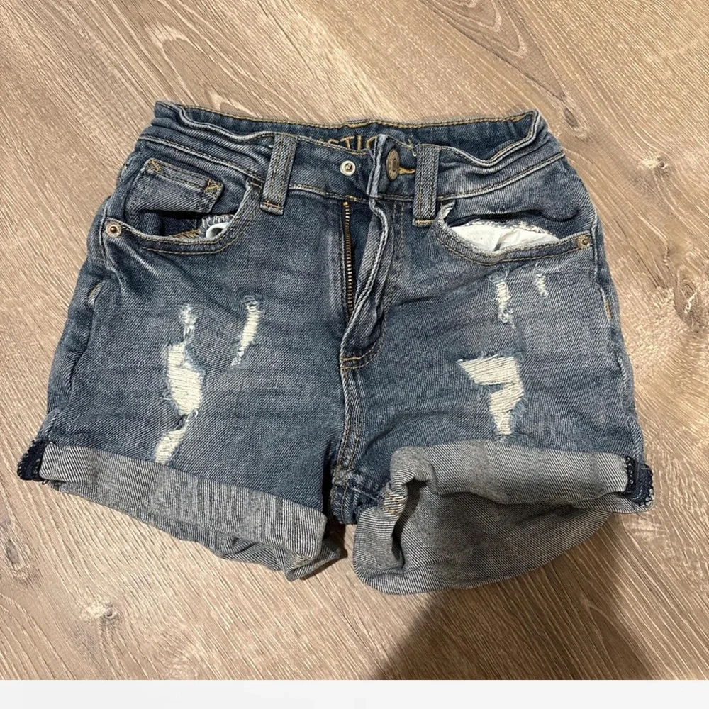 Justice Distressed Denim Skorts